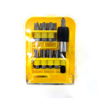 Jeu de 18 embouts de tournevis CR-V, porte-embouts magnétique à dégagement rapide 1/4 ", kit d'outils de réparation portables pour la maison