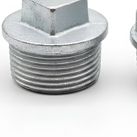 Bouchon de tuyau hexagonal galvanisé à filetage extérieur mâle, embout d'étanchéité