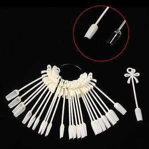 Faux ongles blancs à couverture complète pour présentation, doigts d'entraînement transparents pour la pratique du vernis gel - Product Image 6