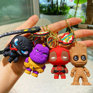 Llavero de Silicona con Diseño Creativo de los Vengadores en Versión Q, Accesorios para Bolsos de Coche con Diseño de Spider-Man <span class=keywords><strong>y</strong></span> Iron-Man, Pequeños Juguetes de Regalo FCZLM3 - Product Image 4