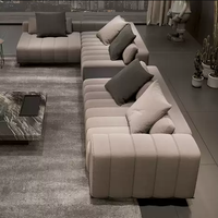 Canapé modulaire en cuir de style italien, design clavier de piano, vente en gros, directement de l'usine de Foshan