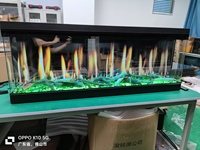 Cheminée électrique 3D holographique de 1425mm de long avec son de crépitement simulé Nouvelle cheminée LCD à trois côtés conçue