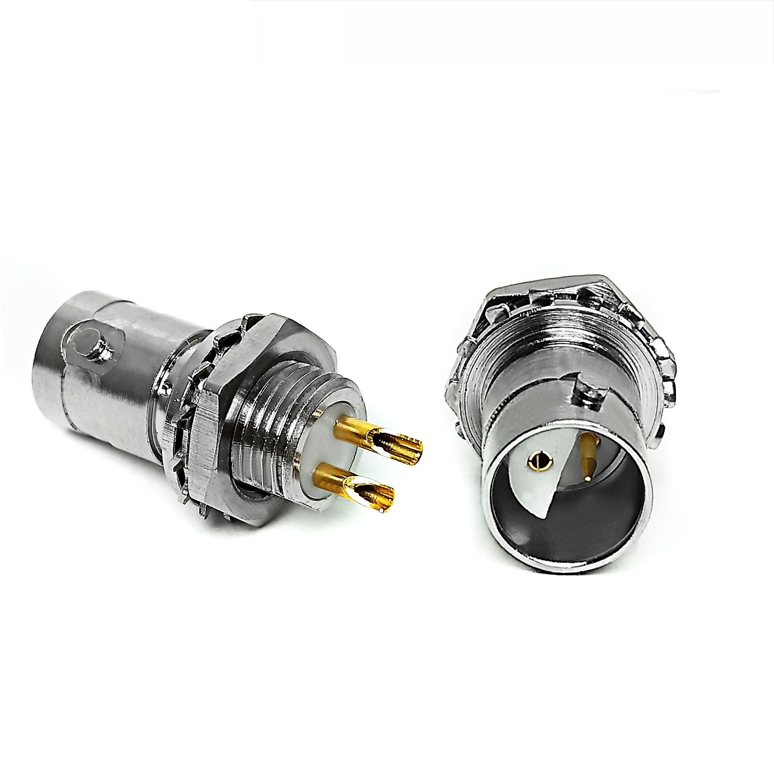 BNC Twinax Twin BNC Panel Jack Receptacle - 50 Ohm Connector