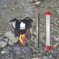 Ensemble de bâtons allume-feu multifonctionnels avec règle et chalumeau pour la cuisson en plein air et le camping, disponible en gros