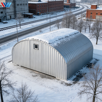 Structure d'entrepôt en acier préfabriqué Q355B à arche circulaire pour le stockage logistique en Islande, économique et rentable