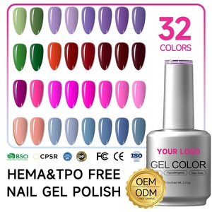 Gel de Color sin HEMA ni TPO de 15 ml al por Mayor OEM, Tonos de Moda, Gel UV para Uñas con Diseño Artístico Personalizado ODM para Salón de Uñas - Product Image 1