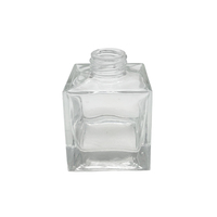 Flacon diffuseur d'arômes carré givré de luxe de 100 ml avec bouchon à vis pour le stockage d'huiles essentielles