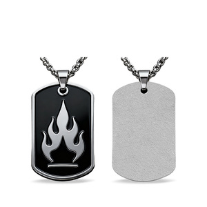 Ciondoli con emblema in oro nero personalizzati <span class=keywords><strong>accessori</strong></span> per collo stile tendenza da gioco per collana per animali domestici catena sportiva e membri delle forze armate - Product Image 2