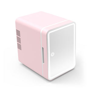 Portable 6L <span class=keywords><strong>4L</strong></span> Mini Petit Réfrigérateur Cosmétique Réfrigérateur Beauté Soins De La Peau Miroir De Maquillage 12v Réfrigérateur Rose Avec Lumière Led Pour Chambre - Product Image 1