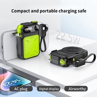 Cable de carga súper rápido de 22,5 W, 10000mAh y banco de energía inalámbrico con enchufe de CA magnético de 15W, gran capacidad, nueva categoría de productos