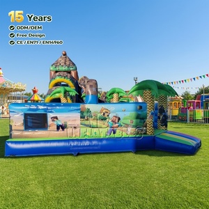 Casa de Brinco Inflable <span class=keywords><strong>Minecraft</strong></span> con Certificación CE, Equipo de Juegos Comercial de PVC con Tobogán y Escalador para Carnavales - Product Image 3