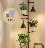 Pot auto-arrosant avec niveau d'eau visible et ventilation, pot à 2 couches avec doublure intérieure transparente pour plantes d'intérieur