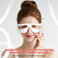 Lunettes de massage oculaire intelligentes - Thérapie par lumière rouge avec micro-courant, chaleur et vibrations pour les poches sous les yeux et les cernes