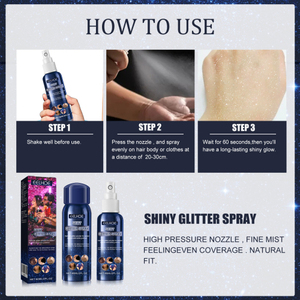 EELHOE <span class=keywords><strong>Spray</strong></span> pailleté Maquillage d'Halloween Boîte de nuit Vêtements de fête Poudre éclaircissante pour la peau - Product Image 4