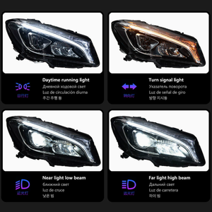 Conjunto de Faros LED de 12V de Alta Calidad Directo de Fábrica para CLA W117/Clase C 2014-2020 6000K - Product Image 2