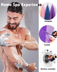 Esponja Exfoliante Corporal de Nailon al por Mayor, Paquete al Vacío, Esponja de Malla Africana para Baño y Ducha - Product Image 5