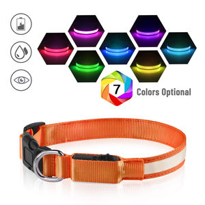 Tize Venta caliente USB carga LED colorido Nylon perro Collar accesorios para mascotas - Product Image 4