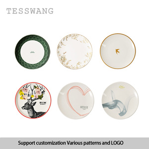 أطباق بورسلين صديقة للبيئة قابلة للتخصيص مجانًا مع تصميماتك وشعاراتك وصورك ونصوصك، مقاومة للبهتان للاستخدام اليومي والهدايا - Product Image 4