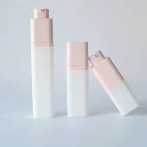 Hot Verkoop Cosmetica Luxe Airless Fles Acryl Cosmetische Verpakking Voor Huidverzorging Lotion Rotatie Airless Pomp Fles Pmma 3000