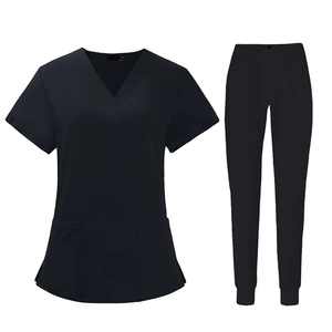 42021LW女性用スクラブスーツレザースーツ女性用セクシーな看護師制服ブラウス - Product Image 1