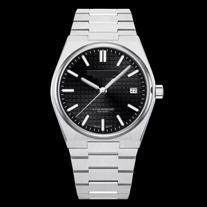 Montre homme de luxe, style minimaliste, calendrier lumineux, résistance à l'eau 50 mètres, orologio automatico meccanico, logo personnalisé. - Product Image 3