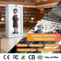 Gabinete de Pantalla LCD Transparente de 43-98 Pulgadas con Pantalla Táctil |   Vitrina Publicitaria Holográfica 3D para Museos y Tiendas de Lujo