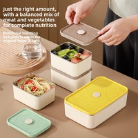 Boîte à lunch isotherme à double niveau en acier inoxydable 304, compatible micro-ondes, ensemble repas thermique pour employés de bureau, ustensiles de conservation de la chaleur