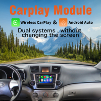 Boîtier sans fil MMI Apple CarPlay pour Toyota Highlander 2013, Mirror Link, Radio Android Auto, Navigation, Mise à niveau OEM