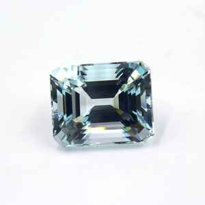 Piedra preciosa facetada Octágono blanco nieve aguamarina natural 41,00 Cts 6,5 MM fractura llena - Product Image 5