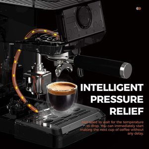 CAFELFFE Cafetera Eléctrica Semiautomática de Acero Inoxidable de 20 Bares con Espumador de Leche para Café <span class=keywords><strong>Espresso</strong></span>, Latte Caliente, Cappuccino, Uso Doméstico - Product Image 6