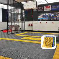Dalles de sol de garage emboîtables multicolores, tapis en grille plastique antidérapants pour atelier de detailing automobile