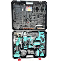Ensemble de cinq pièces ensemble d'outils électriques sans fil multifonctionnels sans brosse perceuse sans clé batterie au Lithium charge électrique personnalisable