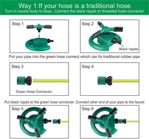 Nhà máy trực tiếp Hot Bán tự động 360 độ vòng tròn quay whirling Pinwheel tưới nước vòi phun nước vòi phun - Product Image 4