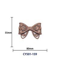 Accessoires de décoration en strass en forme de papillon 3D pour chaussures, vêtements et accessoires de mode