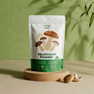 Sachets debout d'emballage de poudre de protéine instantanée organique d'extrait de café de qualité alimentaire recyclable personnalisé sac de poudre de champignon - Product Image 1