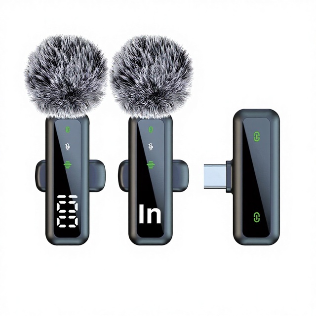 Cross-Border Best-Selling Wireless Lapel Microphone Model H308 for Outdoor Computer Live Streaming Sound Recording Noise