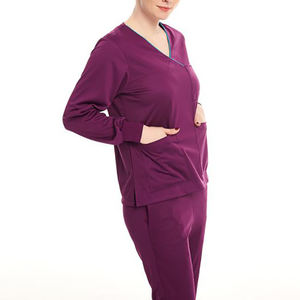 Conjuntos de Uniformes de Enfermería para Mujer y Hombre, Conjuntos de Uniformes Médicos para Hospital, Blusa y Pantalones con Múltiples Bolsillos - Product Image 5