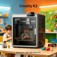 Imprimante 3D industrielle automatique de grande taille Creality K2, nivellement automatique, USB, pour débutants, rappel intelligent des pannes, nouvelle