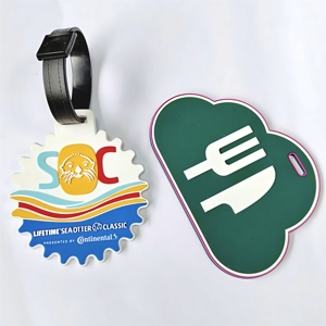 Étiquette de bagage personnalisée en PVC souple, motif dessin animé, vente en gros, prix d'usine - Product Image 1