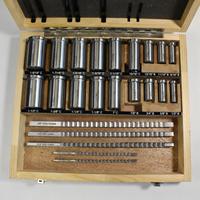 Lot de 30 broches à cannelures HSS industrielles – Couvre les tailles métriques et impériales, avec douilles de calage et outils de brochage essentiels
