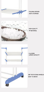 Tige de suspension pour buanderie Porte-vêtements pliant <span class=keywords><strong>amovible</strong></span> Porte-vêtements - Product Image 5