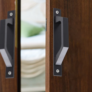 European Entry Modern Design Easy-Mounted Black Barn <b>Door</b> <b>Handle</b> <b>Pull</b> with Powder Coating for Kitchen Cabinets Wardrobe & Drawer - Product Image 5