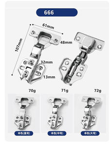 บานพับตู้เหล็กสำหรับประตูบานพับตู้ไฮดรอลิกแบบปิดได้อย่างนุ่มนวล - Product Image 4