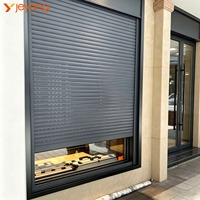Fenêtre en aluminium résistante aux ouragans avec volet roulant de protection, fenêtre coulissante à verre anti-impact