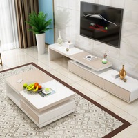 Ensemble de meubles TV populaires, meuble TV moderne de luxe pour salon, console multimédia, table de télévision pour la maison