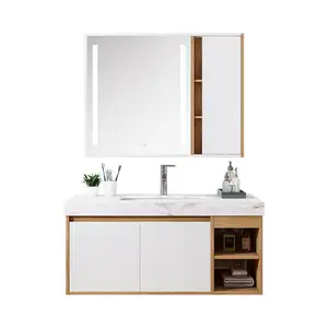 ISO 9001认证现代风格刨花板壁式浴室柜现代