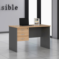 Bureau d'ordinateur combiné pour ordinateur portable et ordinateur de bureau avec étagère