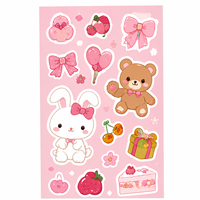 Hojas de Pegatinas Personalizadas de Fábrica Vigreat para Cuadernos, Botellas de Agua, Decoración DIY, Diseño Personalizado, Pegatinas de Vinilo Impermeables con Dibujos Animados