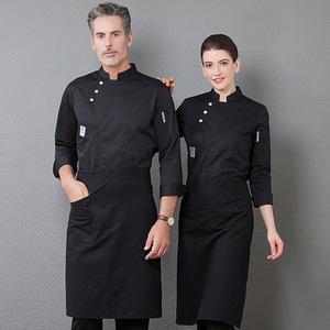 Wholesale Hot <strong>Chef</strong> Cookware <strong>Chef</strong> Uniforms <strong>Black</strong> Long for Sale bar Restaurant Uniforms <strong>Black</strong> <strong>Chef</strong> <strong>Jacket</strong> - Product Image 3