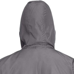 Low MOQ Custom Canvas Stand Collar Front Logo Waterproof Zipper Eco-Friendly Lightweight Breathable Windproof Rain <b>Jacket</b> - Product Image 5